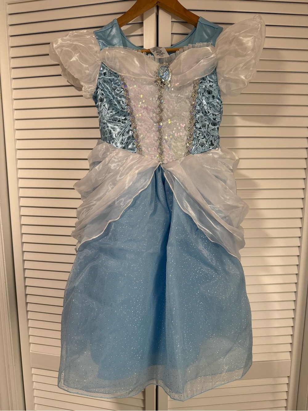 DISNEY cinderella Light Blue Sparkle Princess Kids Costume Dress